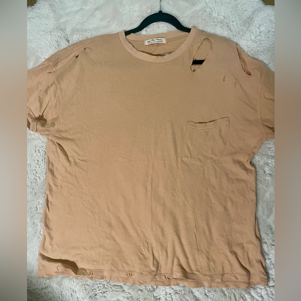 Free People destroyed tee shirt